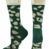 Ncaa Socks * | Deals Tck All Schools Csu Colorado State Rams Socks Womens Savage Crew Socks Green/Gold