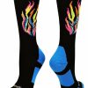 Ncaa Socks * | Buy Madsportsstuff Flame Athletic Crew Socks (Multiple Colors) Basketball Socks