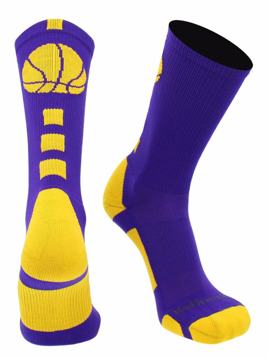 Ncaa Socks * | Best Sale Madsportsstuff Basketball Socks For Boys, Girls, Men, Women- Athletic Crew Socks Youth And Adult Sizes -Made In The Usa