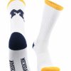 Ncaa Socks * | Buy Tck Michigan Wolverines Socks Basic Crew White Socks White/Maize/Blue