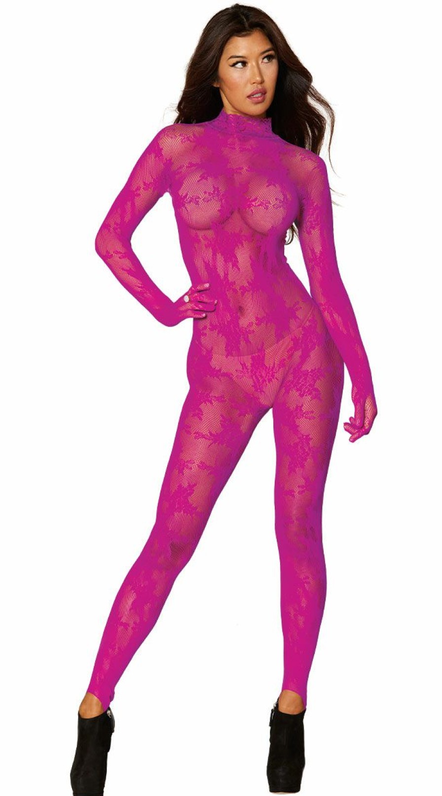 Lingerie * | Dreamgirl Azalea Floral Bodystocking