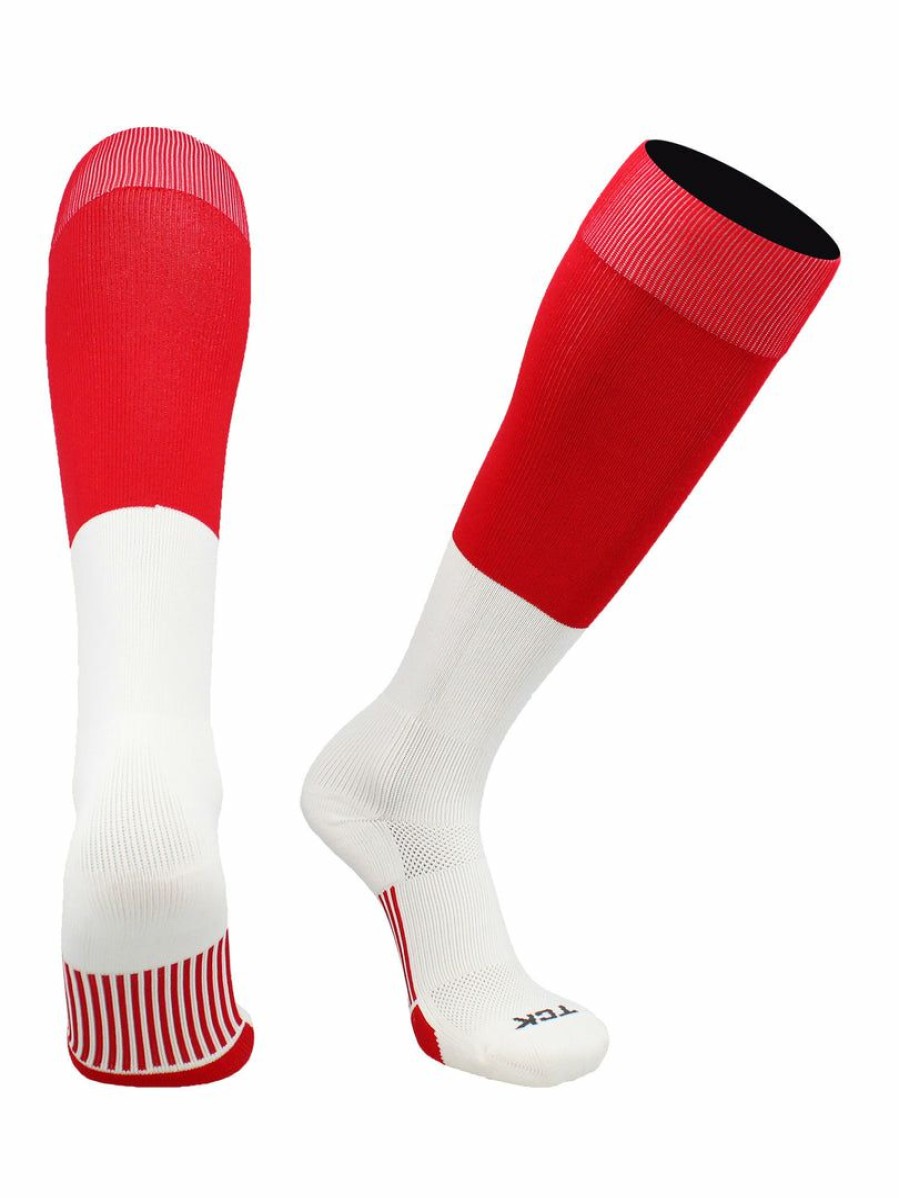 Ncaa Socks * | Best Pirce Tck Long Football Socks Men Youth Boys Over The Calf End Zone