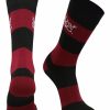 Ncaa Socks * | Discount Tck All Schools South Carolina Gamecocks Socks Game Day Striped Crew Socks Black/Garnet