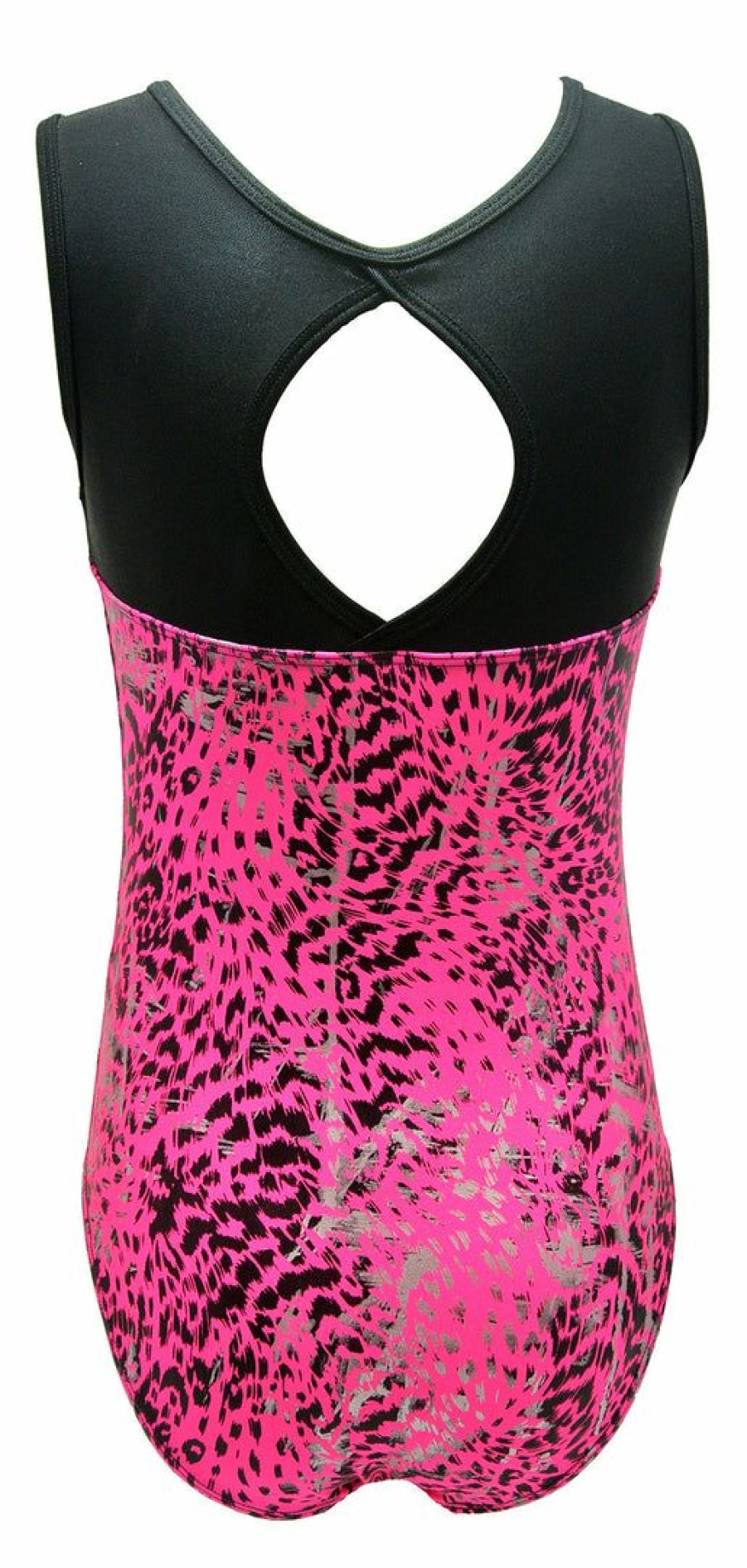 By Sport * | Best Reviews Of Madsportsstuff Leotards Keyhole Style Girls Gymnastics Leotard Shiny Leopard