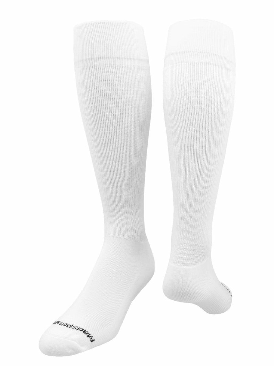 Ncaa Socks * | Best Deal Madsportsstuff Pro Line Under Stirrup Sanitary Liner Baseball Socks White