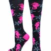 Ncaa Socks * | Flash Sale Madsportsstuff Seahorse And Starfish Athletic Over The Calf Socks Dark Navy/Neon Pink