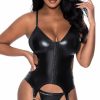 Lingerie * | Magic Silk Vinyl Encounter Bustier Set