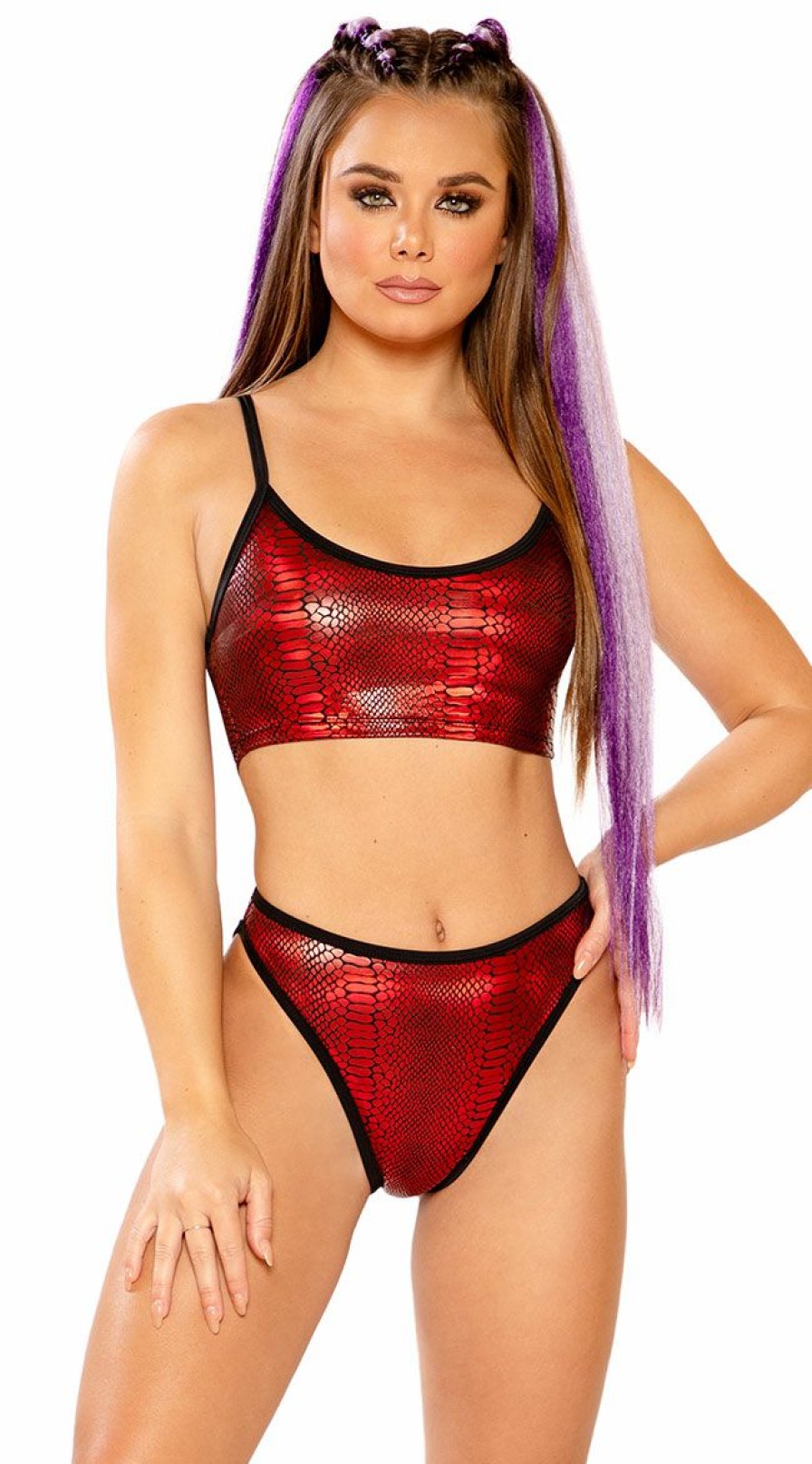 Dancewear * | J Valentine Carnival Metallic High Waisted Bottoms