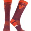 Ncaa Socks * | Discount Tck Virginia Cavaliers Socks Victory Parade Crew Length Orange/Blue