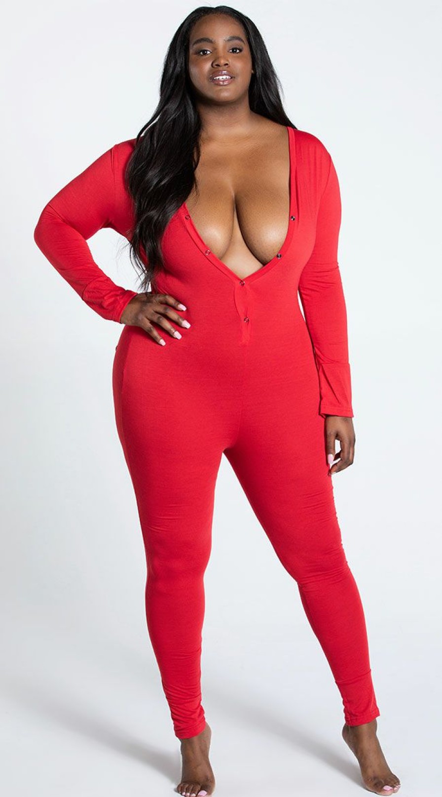 Lingerie * | Yandy Plus Size Back In A Snap Onesie