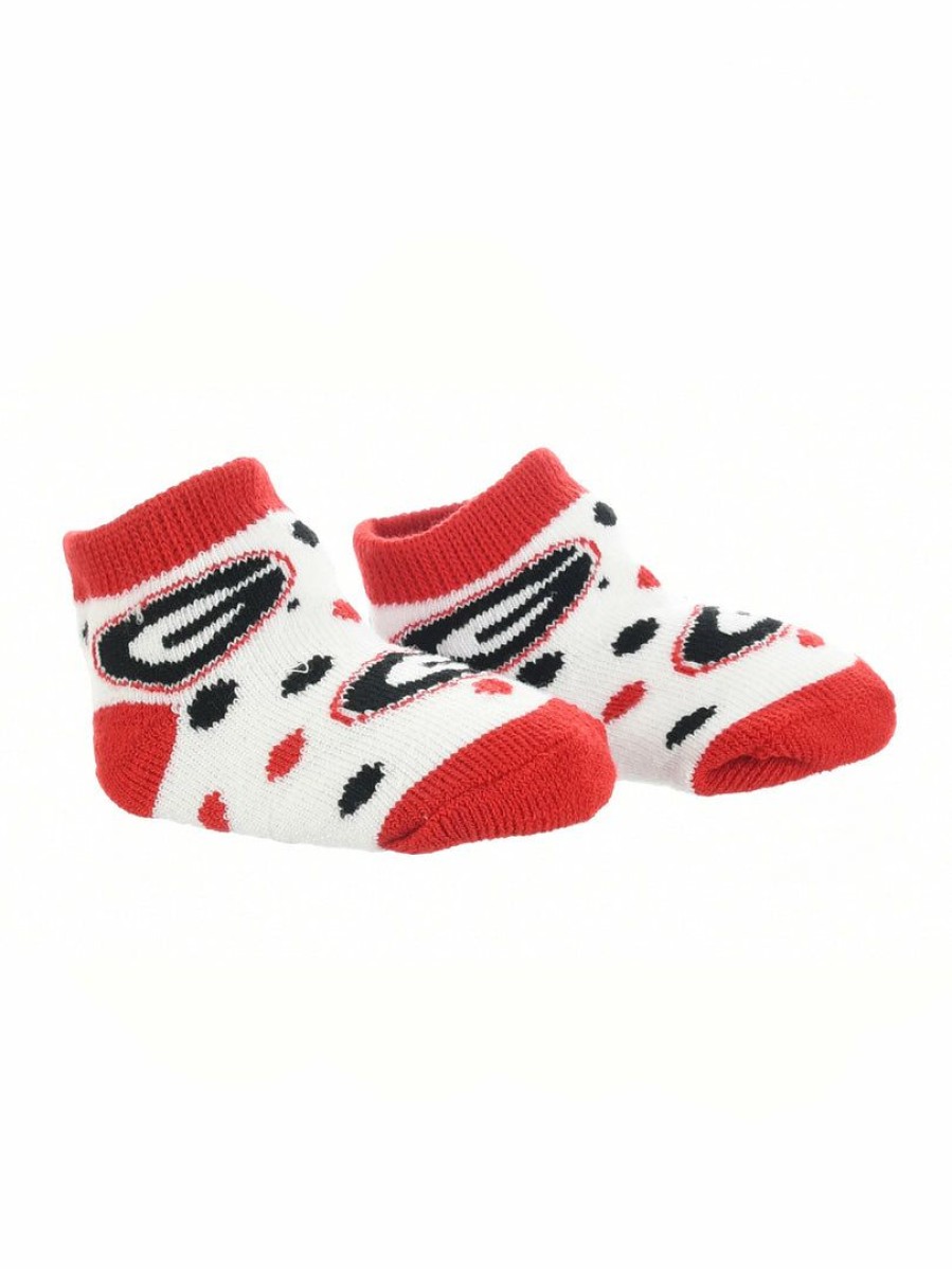 Ncaa Socks * | Budget Tck All Schools Georgia Bulldogs Toddler Socks Low Cut Little Fan Red/Black/White