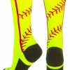 Ncaa Socks * | Discount Madsportsstuff Softball Socks Or Baseball Socks With Stitches In Crew Length (Multiple Colors)