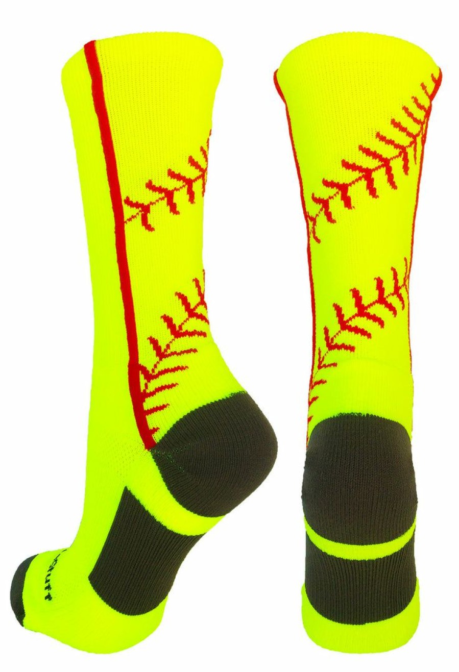 Ncaa Socks * | Discount Madsportsstuff Softball Socks Or Baseball Socks With Stitches In Crew Length (Multiple Colors)