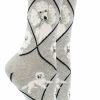 Ncaa Socks * | Wholesale Whd White Poodle Socks For Women Gift For Dog Lovers Crazy Socks Crew Gray