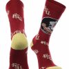 Ncaa Socks * | Outlet Tck Florida State Seminoles Socks Crew Length Sock Mayhem All Schools Garnet/Gold