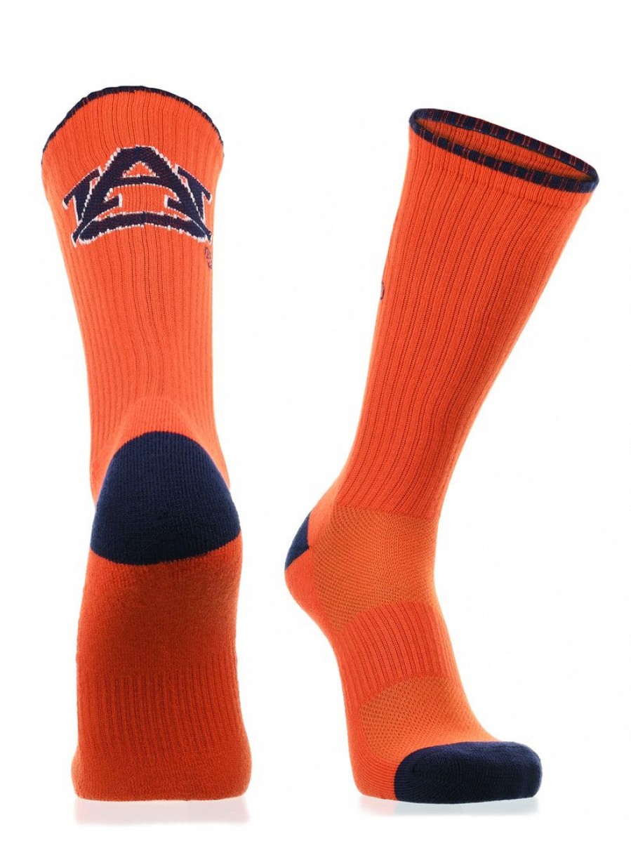 Ncaa Socks * | Best Sale Tck Auburn Tigers Socks Campus Legend Crew Length All Schools Orange/Blue/White