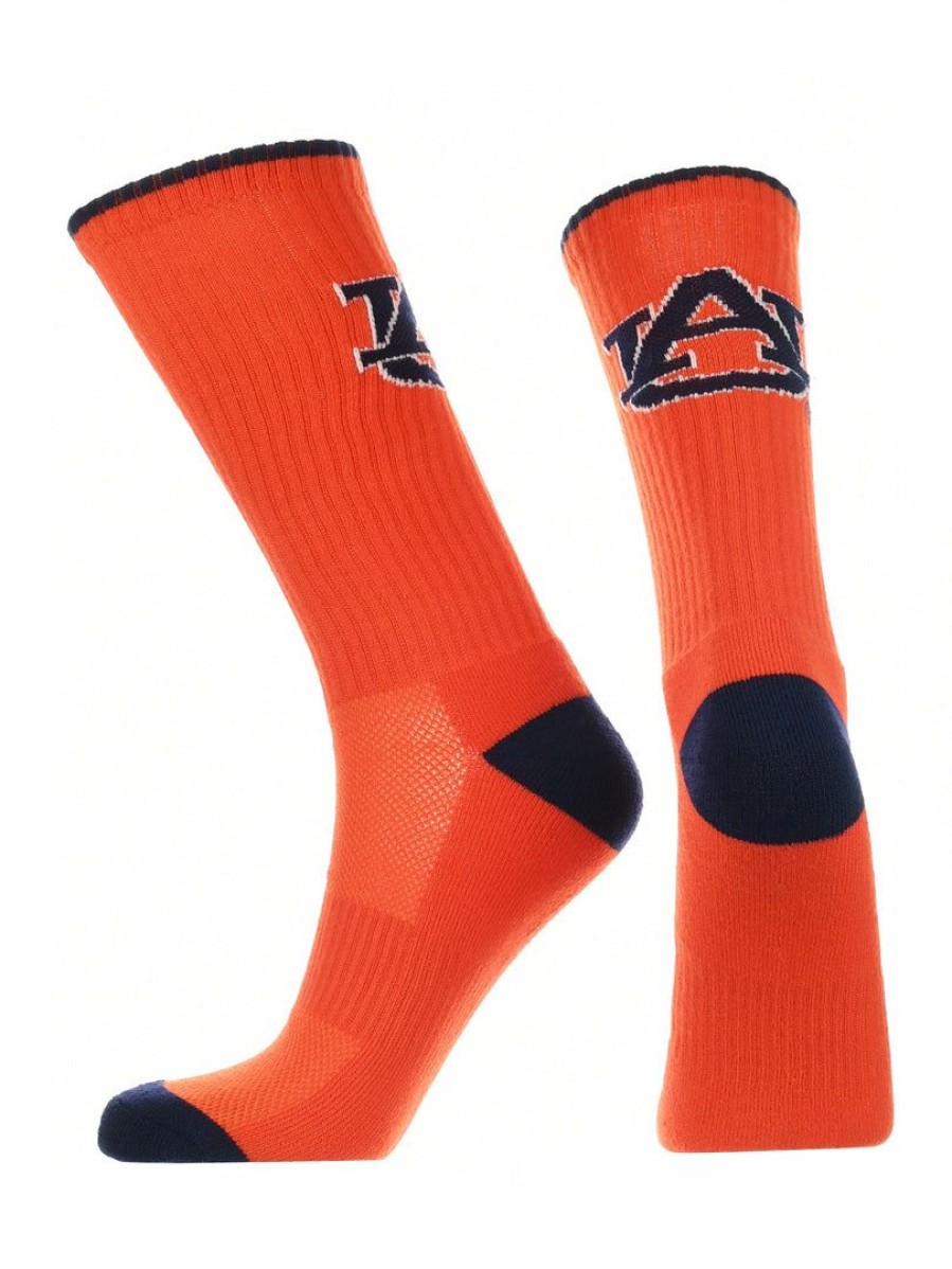 Ncaa Socks * | Best Sale Tck Auburn Tigers Socks Campus Legend Crew Length All Schools Orange/Blue/White