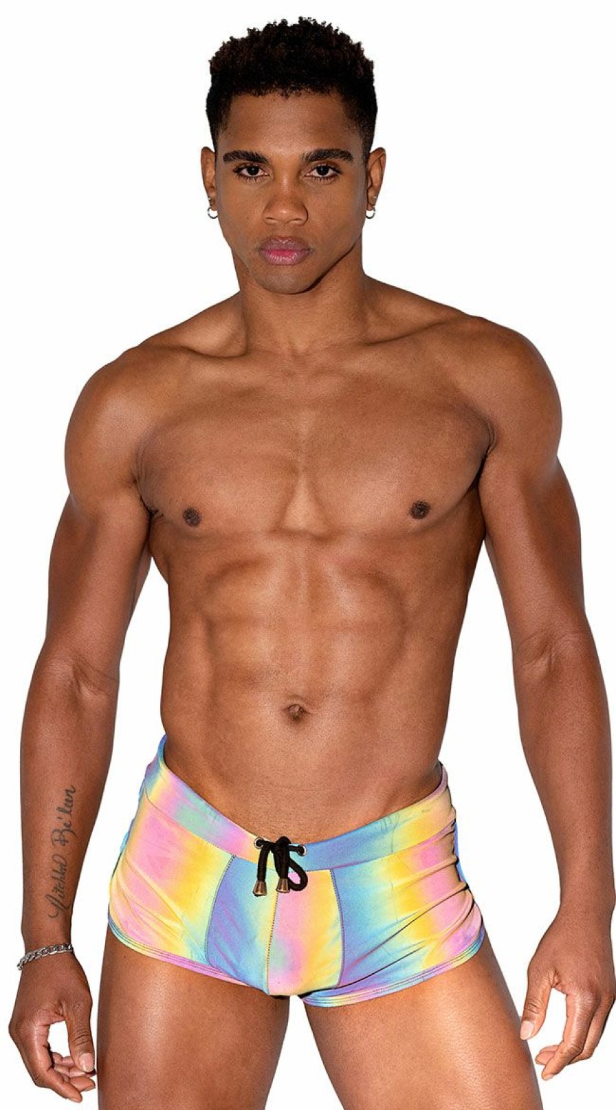 Dancewear * | Roma Men'S Rainbow Runner Shorts