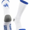 Ncaa Socks * | Best Deal Tck Kentucky Wildcats Socks Basic Crew White Socks White/Blue/Gray