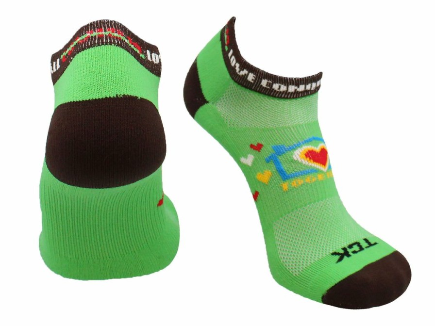 Ncaa Socks * | New Crazy Socks Crew Tck Covid-19 Coronavirus Womens Ankle Socks Lime Green