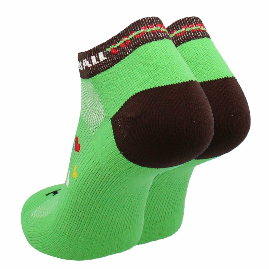 Ncaa Socks * | New Crazy Socks Crew Tck Covid-19 Coronavirus Womens Ankle Socks Lime Green