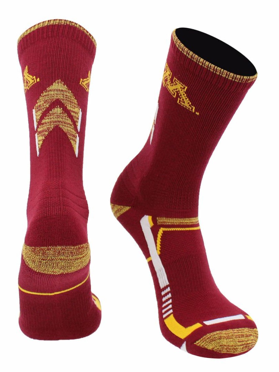 Ncaa Socks * | Outlet Tck Minnesota Golden Gophers Socks University Of Minnesota Golden Gophers Champion Crew Socks All Schools Maroon/Gold