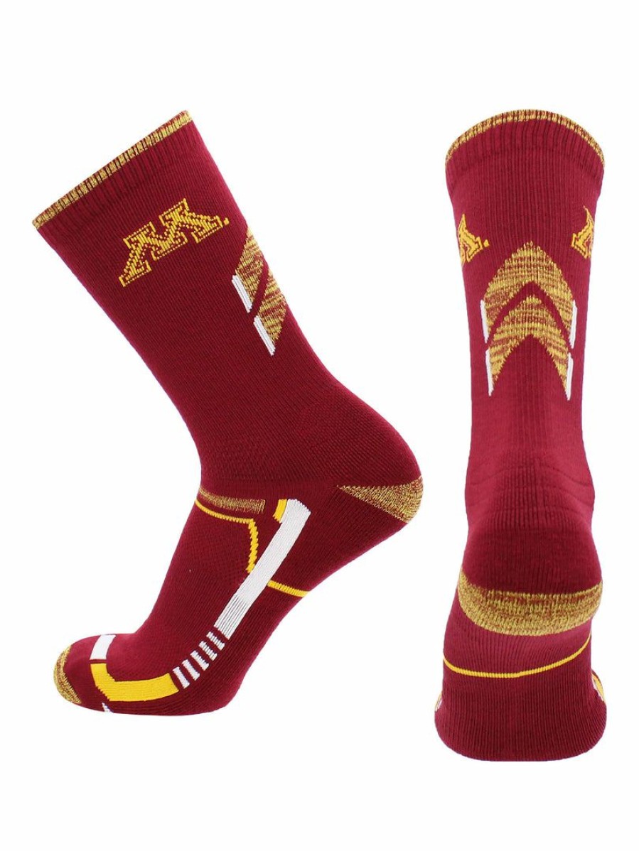 Ncaa Socks * | Outlet Tck Minnesota Golden Gophers Socks University Of Minnesota Golden Gophers Champion Crew Socks All Schools Maroon/Gold