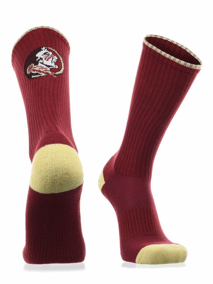 Ncaa Socks * | Discount Tck Florida State Seminoles Socks Campus Legend Crew Length All Schools Garnet/Gold