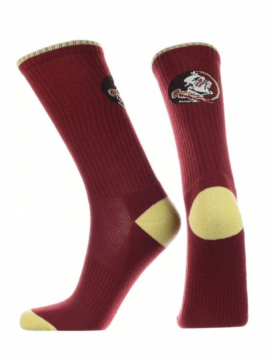 Ncaa Socks * | Discount Tck Florida State Seminoles Socks Campus Legend Crew Length All Schools Garnet/Gold