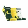 Ncaa Socks * | Best Reviews Of Tck Oregon Ducks No Show Socks Full Field 3 Pack Green/Yellow/White