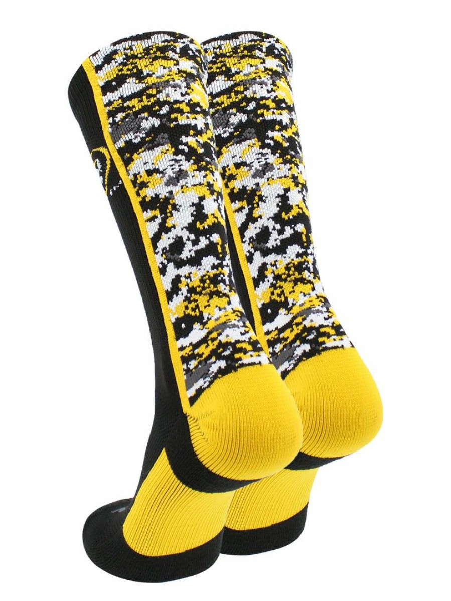 Ncaa Socks * | Best Deal Tck Missouri Tigers Socks Digital Camo Crew Black/Gold/White