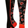 Ncaa Socks * | Budget Madsportsstuff Softball Socks Crazy Socks With Ladybugs Over The Calf Black/Red