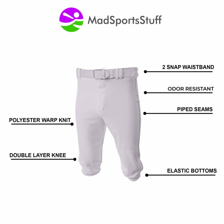 By Sport * | Coupon Madsportsstuff Mens Knickers Baseball Pants Adult Pro Line