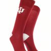 Ncaa Socks * | Cheapest Tck All Schools Indiana Hoosiers Dress Socks Dean'S List Crew Length Socks Crimson/White