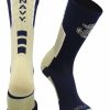 Ncaa Socks * | Flash Sale Tck United States Naval Academy Socks Navy Midshipmen Perimeter Crew Socks Navy/Vegas Gold/White