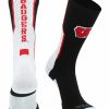 Ncaa Socks * | Cheap Tck Wisconsin Badgers Socks Perimeter Crew Black/White/Cardinal