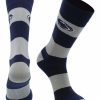 Ncaa Socks * | Best Deal Tck Penn State Nittany Lions Socks Game Day Striped Crew Socks All Schools Dark Blue/Grey