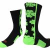 Ncaa Socks * | Best Sale Tck Shamrock Lucky Clover Socks Crew Length Basketball Socks