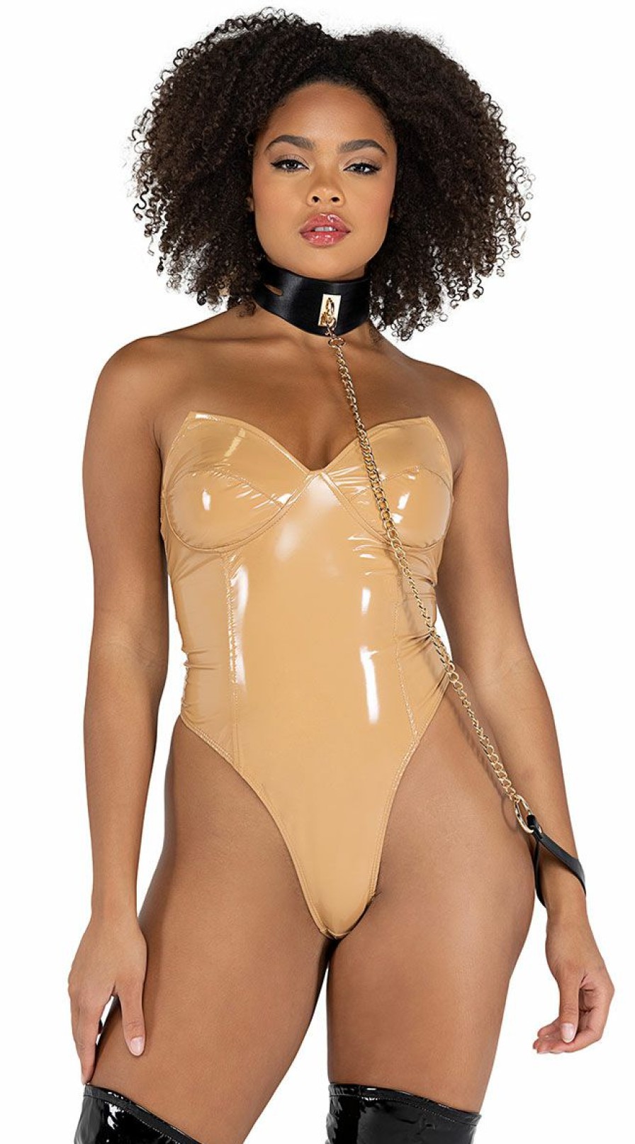 Lingerie * | Roma Vinyl Countdown Bodysuit