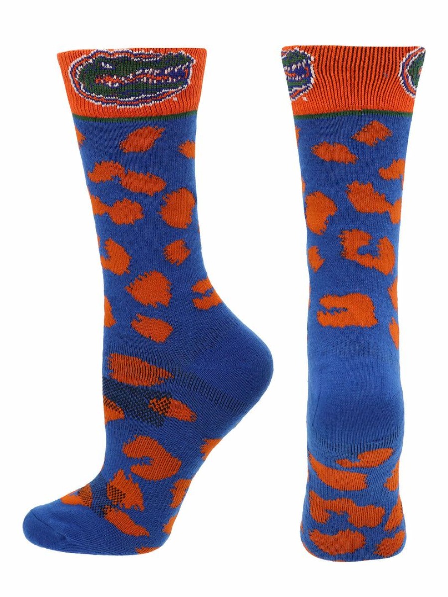 Ncaa Socks * | Flash Sale Tck All Schools Florida Gators Socks Womens Savage Crew Socks Blue/Orange