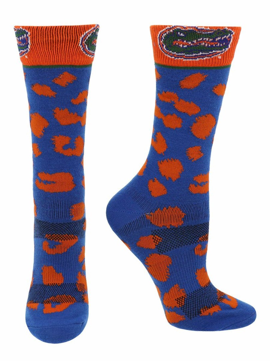 Ncaa Socks * | Flash Sale Tck All Schools Florida Gators Socks Womens Savage Crew Socks Blue/Orange