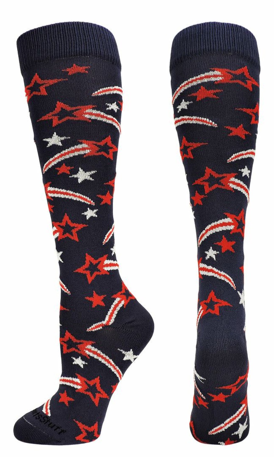 Ncaa Socks * | Buy Madsportsstuff Shooting Star Over The Calf Athletic Socks (Multiple Colors)