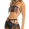 Lingerie * | Rene Rofe Razzle Tassel Bra Set