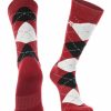 Ncaa Socks * | Coupon Tck Alabama Crimson Tide Argyle Dress Socks Ncaa Fanwear Crew Length Crimson/White/Black