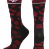 Ncaa Socks * | Promo Tck Texas A&M Aggies Socks Womens Savage Crew Socks Maroon/Black