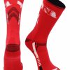 Ncaa Socks * | Flash Sale Tck Nebraska Cornhuskers Socks University Of Nebraska Cornhuskers Champion Crew Socks Red/Black