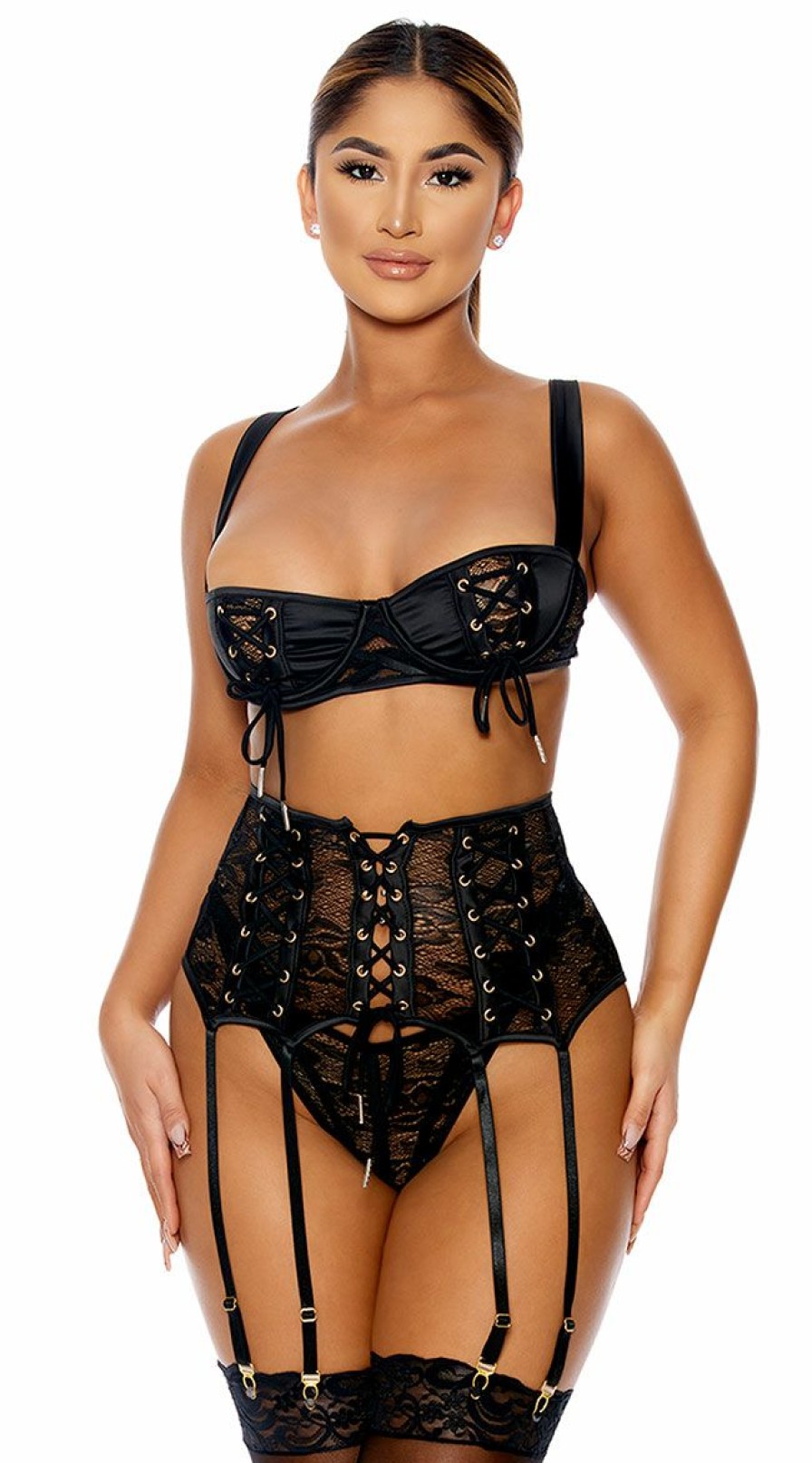 Lingerie * | Forplay Cinch Me In Bra Set