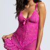 Lingerie * | Oh La La Cheri Flirty Lace Babydoll Set