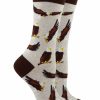 Ncaa Socks * | Cheapest Whd Bald Eagle Socks For Women Gift For Bird Lovers Crazy Socks Crew Oatmeal