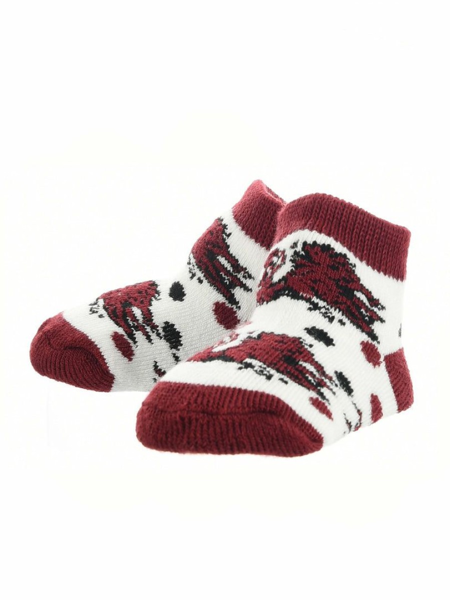 Ncaa Socks * | New Tck South Carolina Fighting Gamecocks Toddler Socks Low Cut Little Fan All Schools Garnet/Black/White